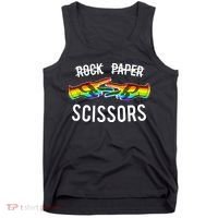 Rock Paper Scissors Lesbian Pride Rainbow Lgbt Tank Top thumb 0