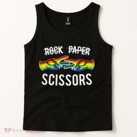 Rock Paper Scissors Lesbian Pride Rainbow Lgbt Tank Top thumb 2