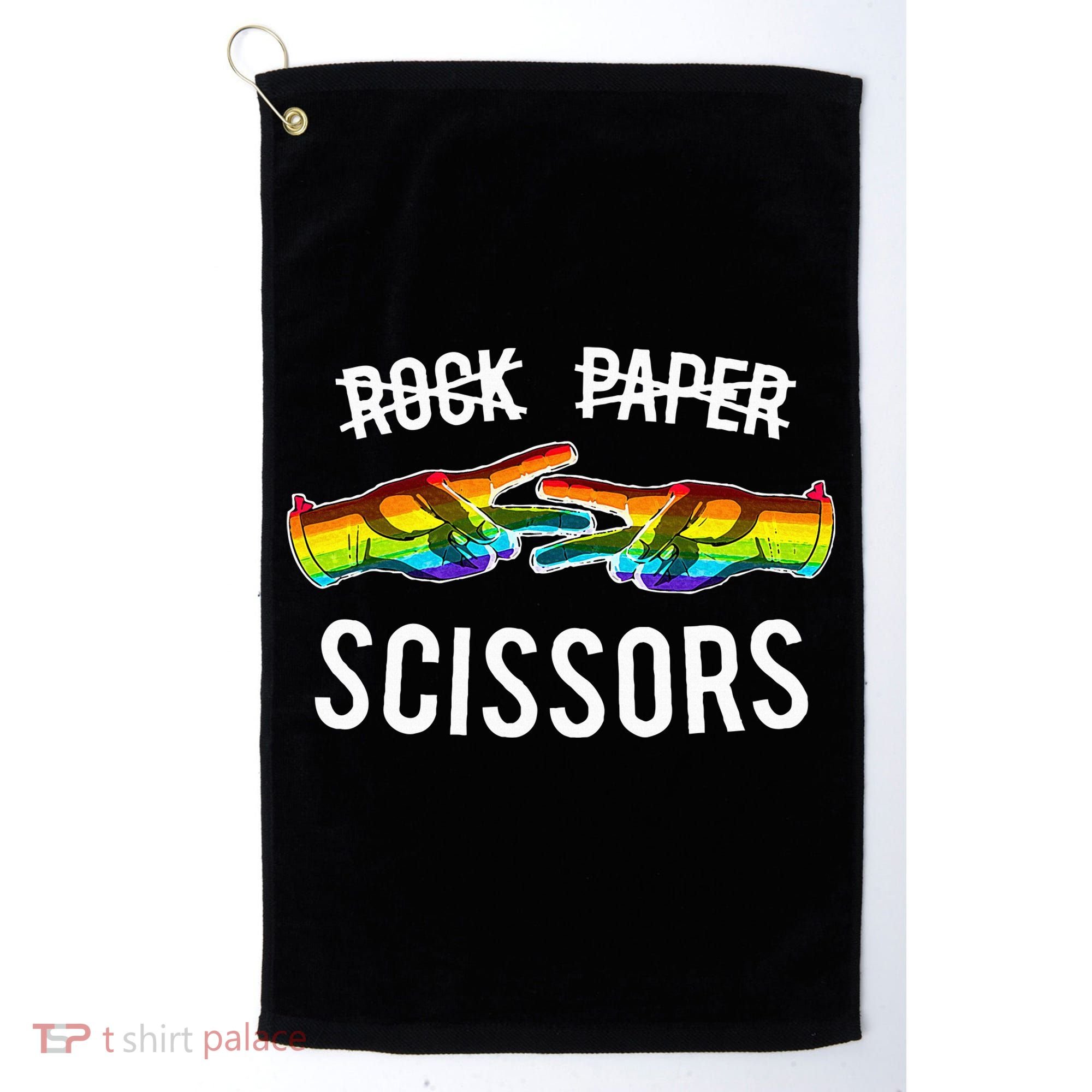 Rock Paper Scissors Lesbian Pride Rainbow Lgbt Golf Towel