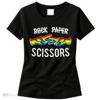 Rock Paper Scissors Lesbian Pride Rainbow Lgbt Women's T-Shirt thumb 0