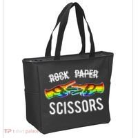Rock Paper Scissors Lesbian Pride Rainbow Lgbt Tote Bag thumb 2
