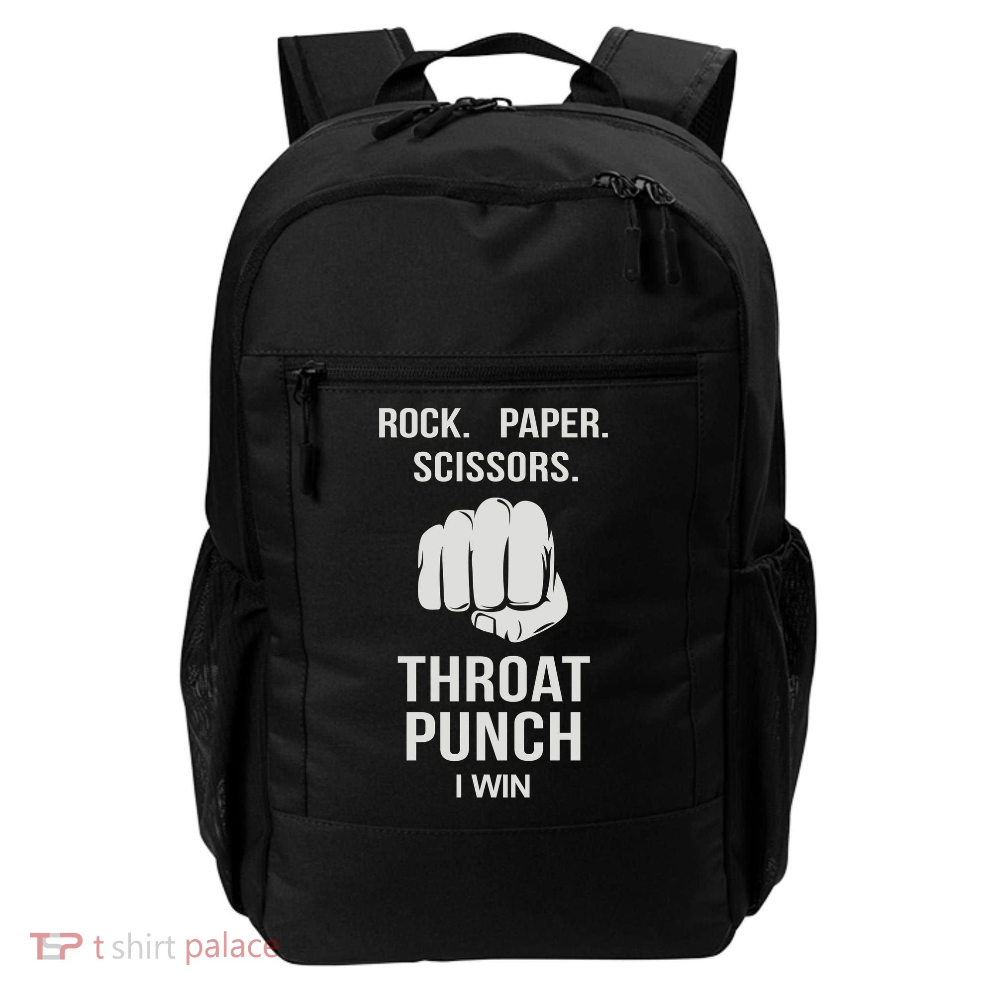 ROCK PAPER SCISSORS THROAT PUNCH Backpack