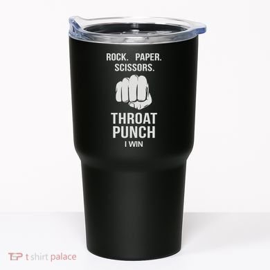ROCK PAPER SCISSORS THROAT PUNCH Tumbler