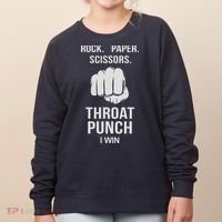 ROCK PAPER SCISSORS THROAT PUNCH Women's Sweatshirt thumb 0