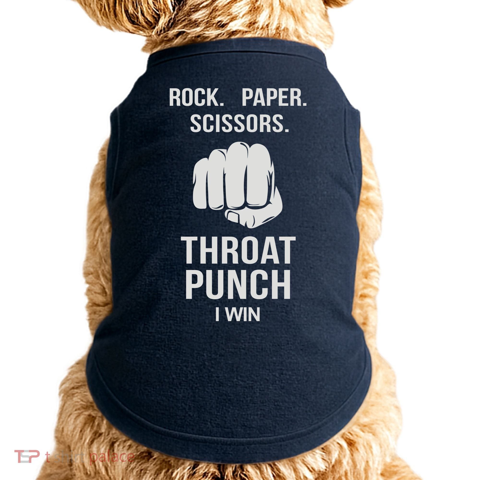 ROCK PAPER SCISSORS THROAT PUNCH Doggie Tank