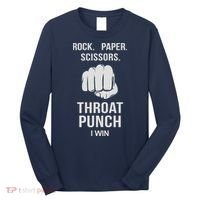 ROCK PAPER SCISSORS THROAT PUNCH Long Sleeve Shirt thumb 0