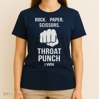 ROCK PAPER SCISSORS THROAT PUNCH T-Shirt thumb 4