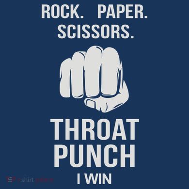 ROCK PAPER SCISSORS THROAT PUNCH Drawstring Bag
