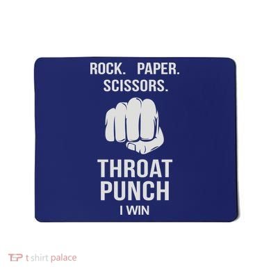 ROCK PAPER SCISSORS THROAT PUNCH Mousepad