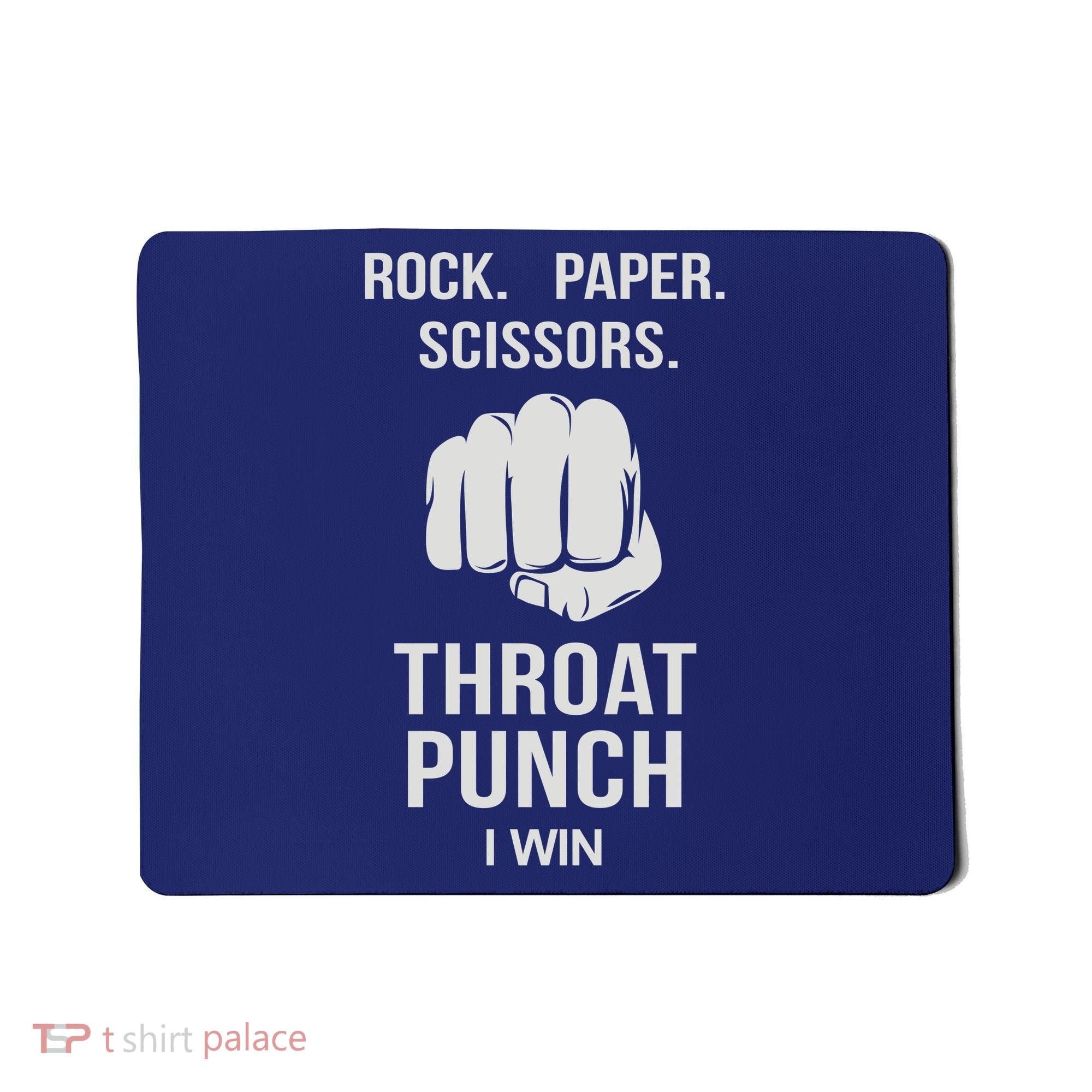 ROCK PAPER SCISSORS THROAT PUNCH Mousepad