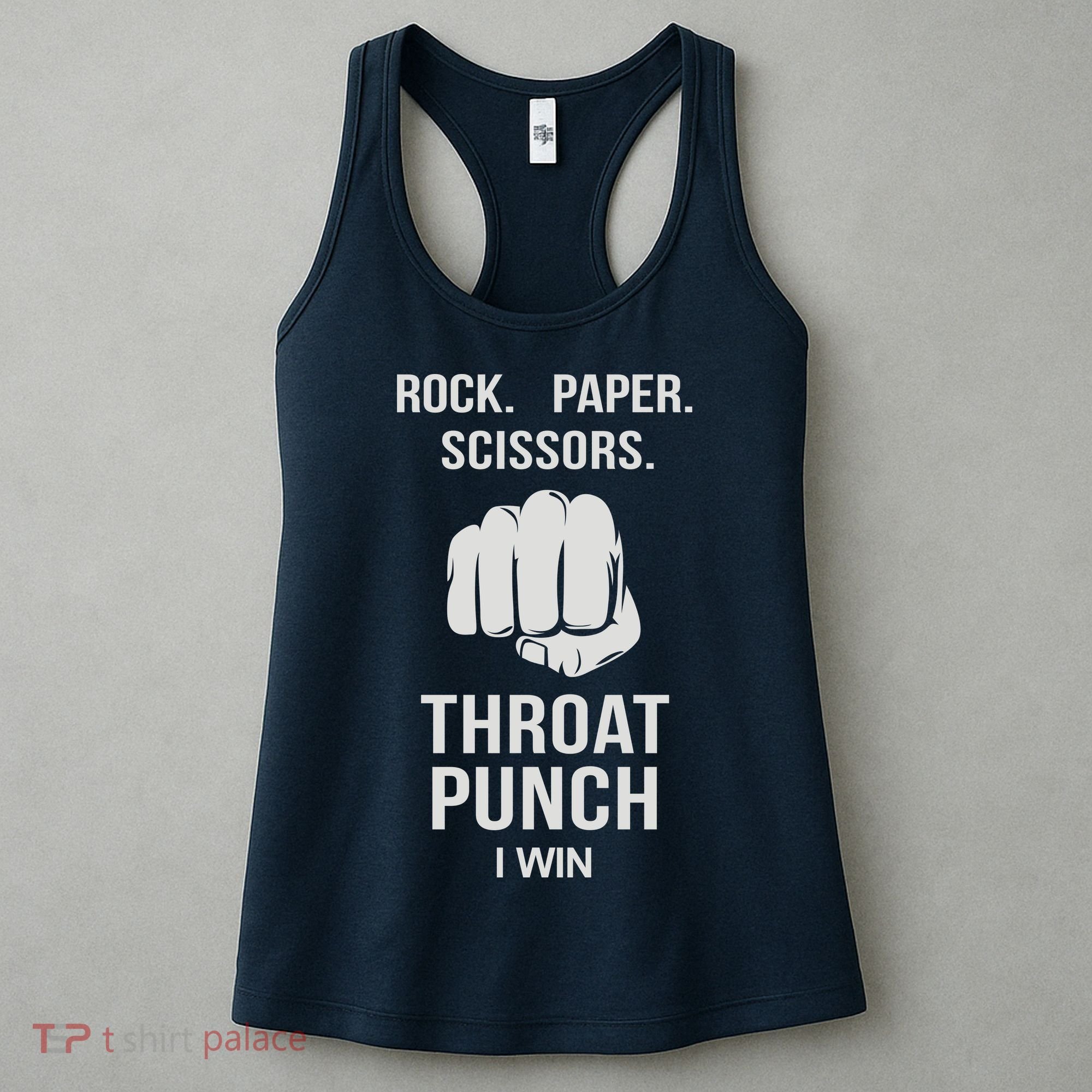 ROCK PAPER SCISSORS THROAT PUNCH Women's Tank Top