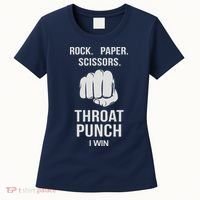 ROCK PAPER SCISSORS THROAT PUNCH Women's T-Shirt thumb 0