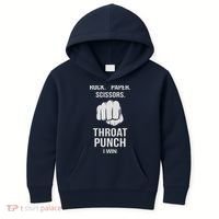 ROCK PAPER SCISSORS THROAT PUNCH Kids Hoodie thumb 0