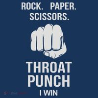 ROCK PAPER SCISSORS THROAT PUNCH Kids Hoodie thumb 5