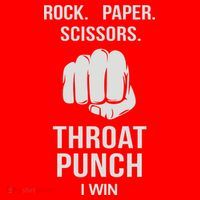 ROCK PAPER SCISSORS THROAT PUNCH Santa Hat thumb 1