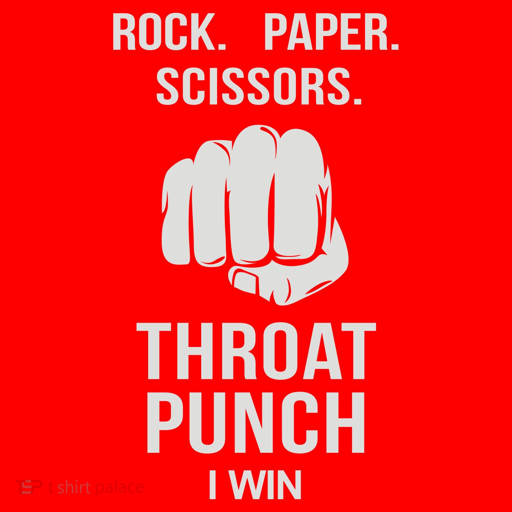 ROCK PAPER SCISSORS THROAT PUNCH Santa Hat