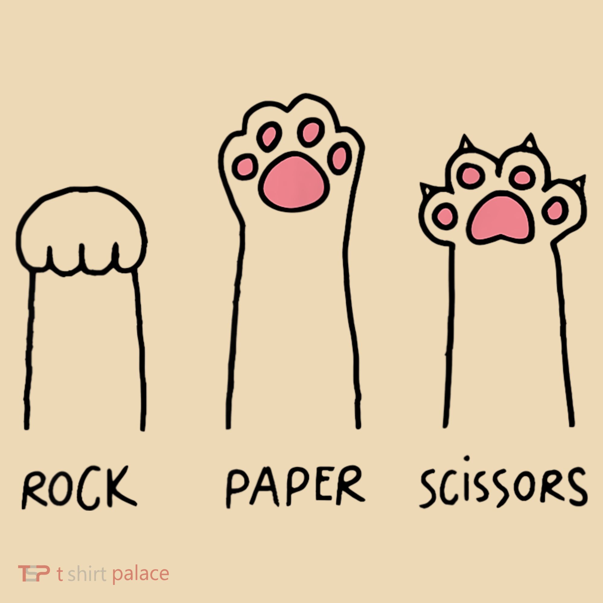 Rock Paper Scissors Cat Paws Tote Bag