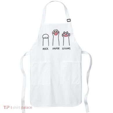 Rock Paper Scissors Cat Paws Apron