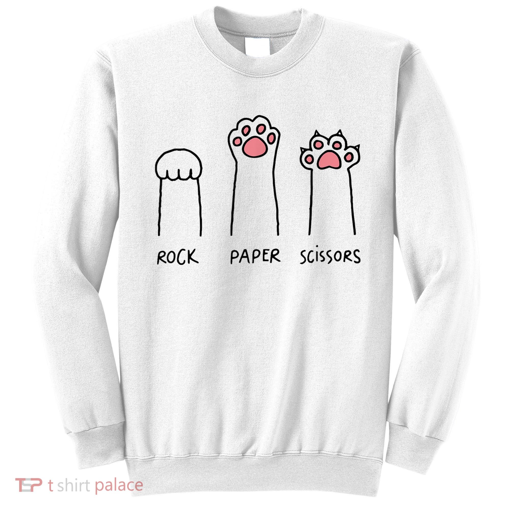 Rock Paper Scissors Cat Paws Sweatshirt