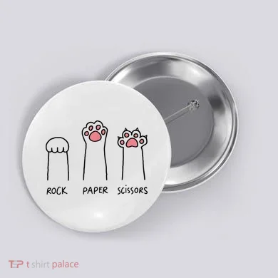 Rock Paper Scissors Cat Paws Button
