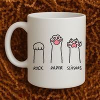 Rock Paper Scissors Cat Paws Coffee Mug thumb 2