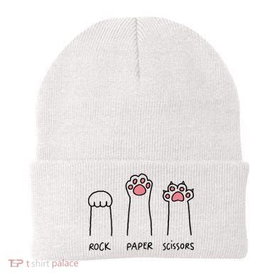 Rock Paper Scissors Cat Paws Beanie