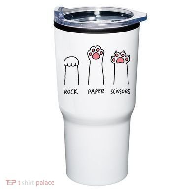 Rock Paper Scissors Cat Paws Tumbler