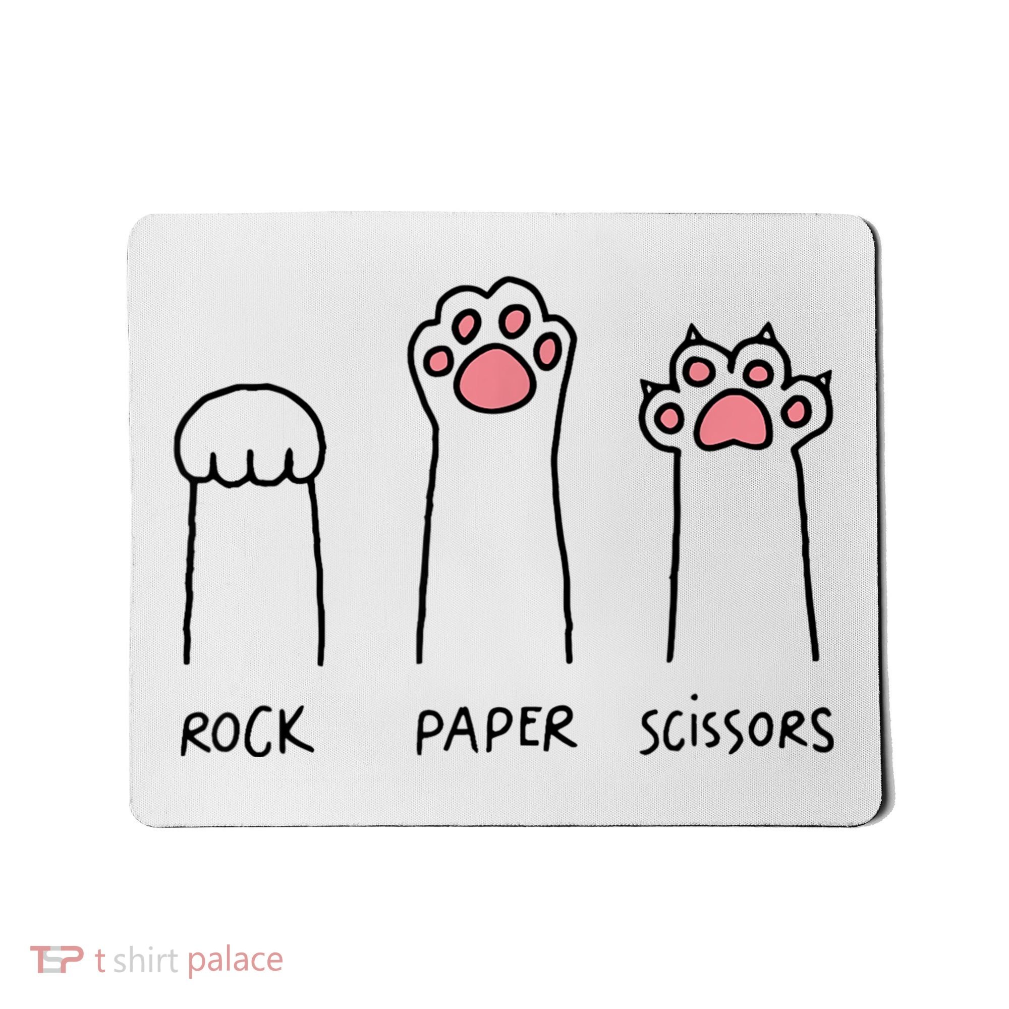 Rock Paper Scissors Cat Paws Mousepad
