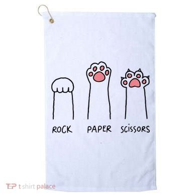 Rock Paper Scissors Cat Paws Golf Towel