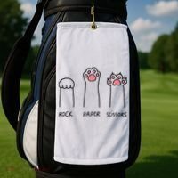 Rock Paper Scissors Cat Paws Golf Towel thumb 2