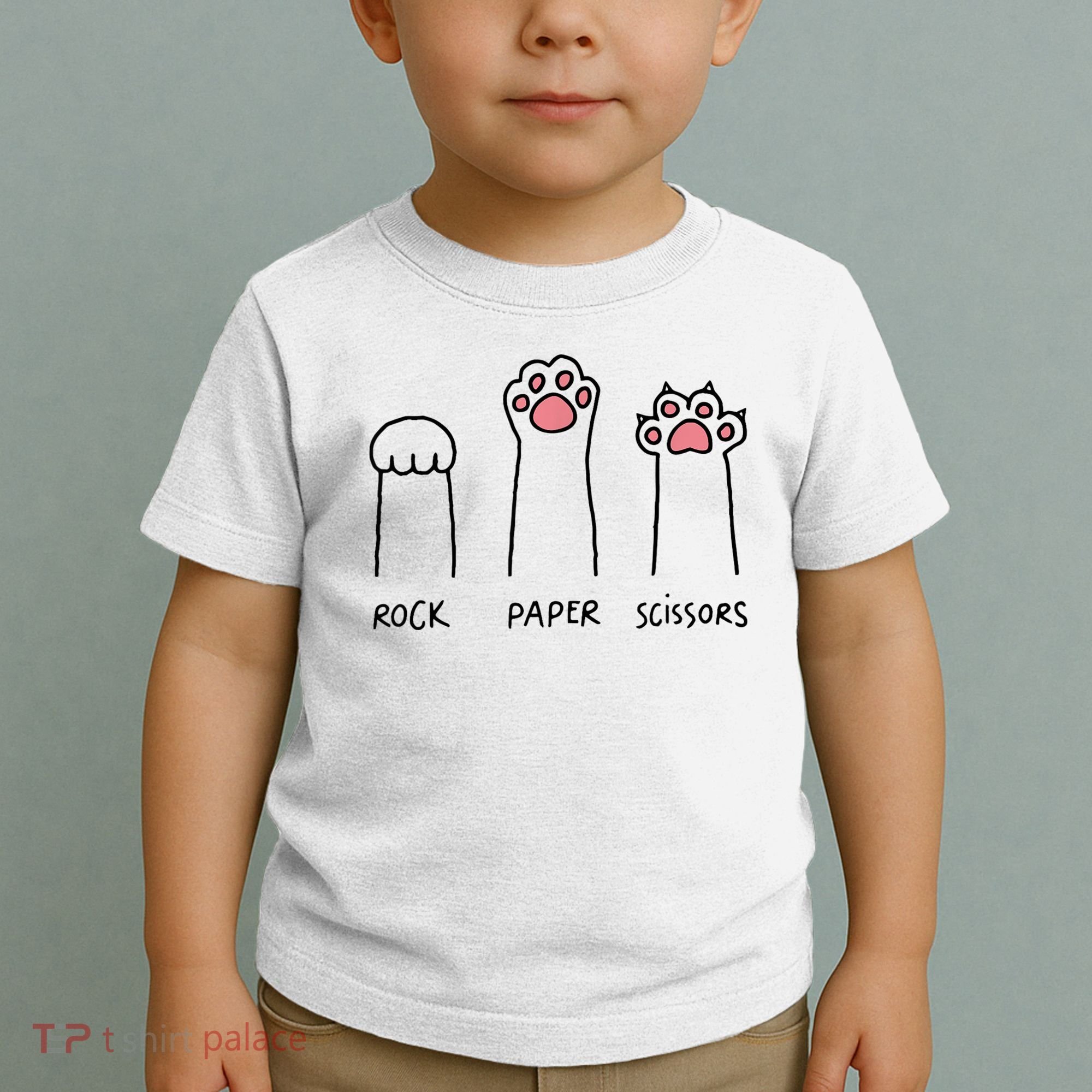 Rock Paper Scissors Cat Paws Toddler T-Shirt