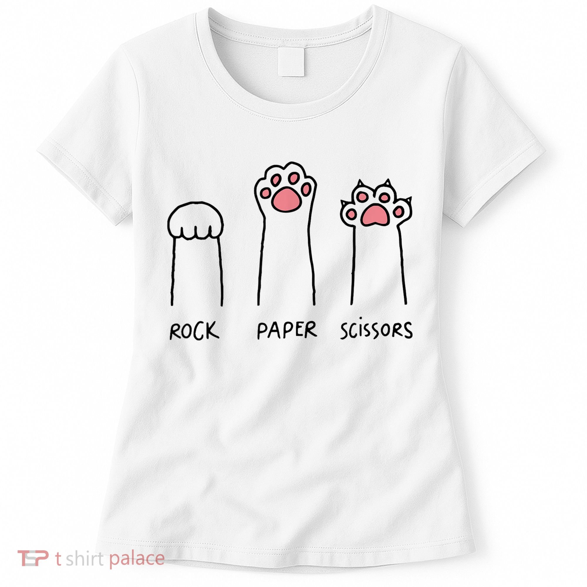 Rock Paper Scissors Cat Paws Women's T-Shirt