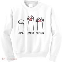 Rock Paper Scissors Cat Paws Kids Sweatshirt thumb 0