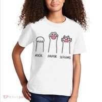Rock Paper Scissors Cat Paws Kids T-Shirt thumb 2