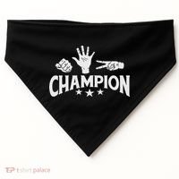 Rock Paper Scissors Champion Master Supreme Joke Novelty USA-Made Doggie Bandana thumb 0