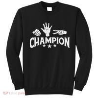 Rock Paper Scissors Champion Master Supreme Joke Novelty Sweatshirt thumb 0