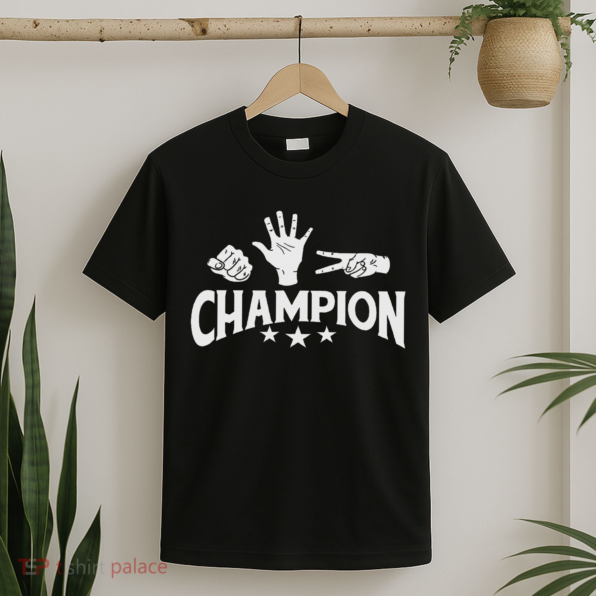 Rock Paper Scissors Champion Master Supreme Joke Novelty T-Shirt