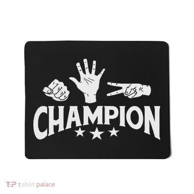 Rock Paper Scissors Champion Master Supreme Joke Novelty Mousepad
