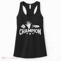 Rock Paper Scissors Champion Master Supreme Joke Novelty Women's Tank Top thumb 0