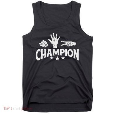 Rock Paper Scissors Champion Master Supreme Joke Novelty Tank Top