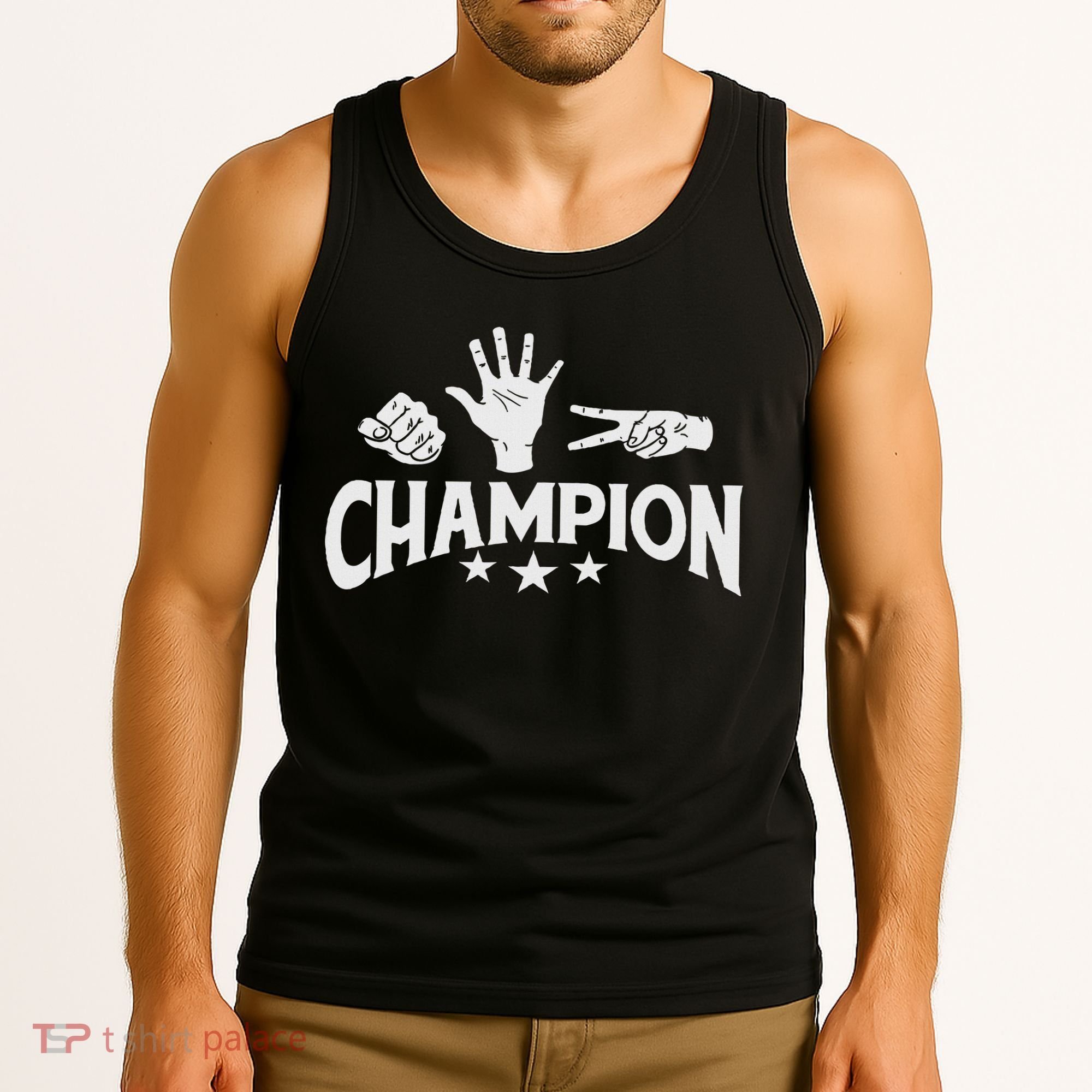 Rock Paper Scissors Champion Master Supreme Joke Novelty Tank Top