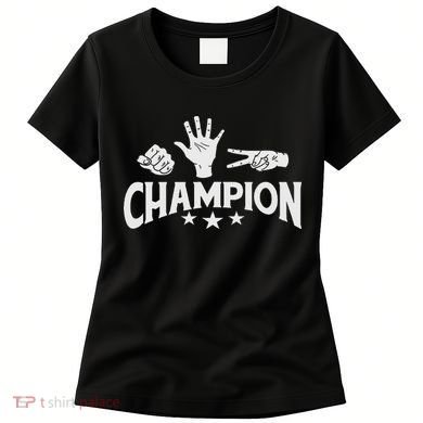 Rock Paper Scissors Champion Master Supreme Joke Novelty Women's T-Shirt