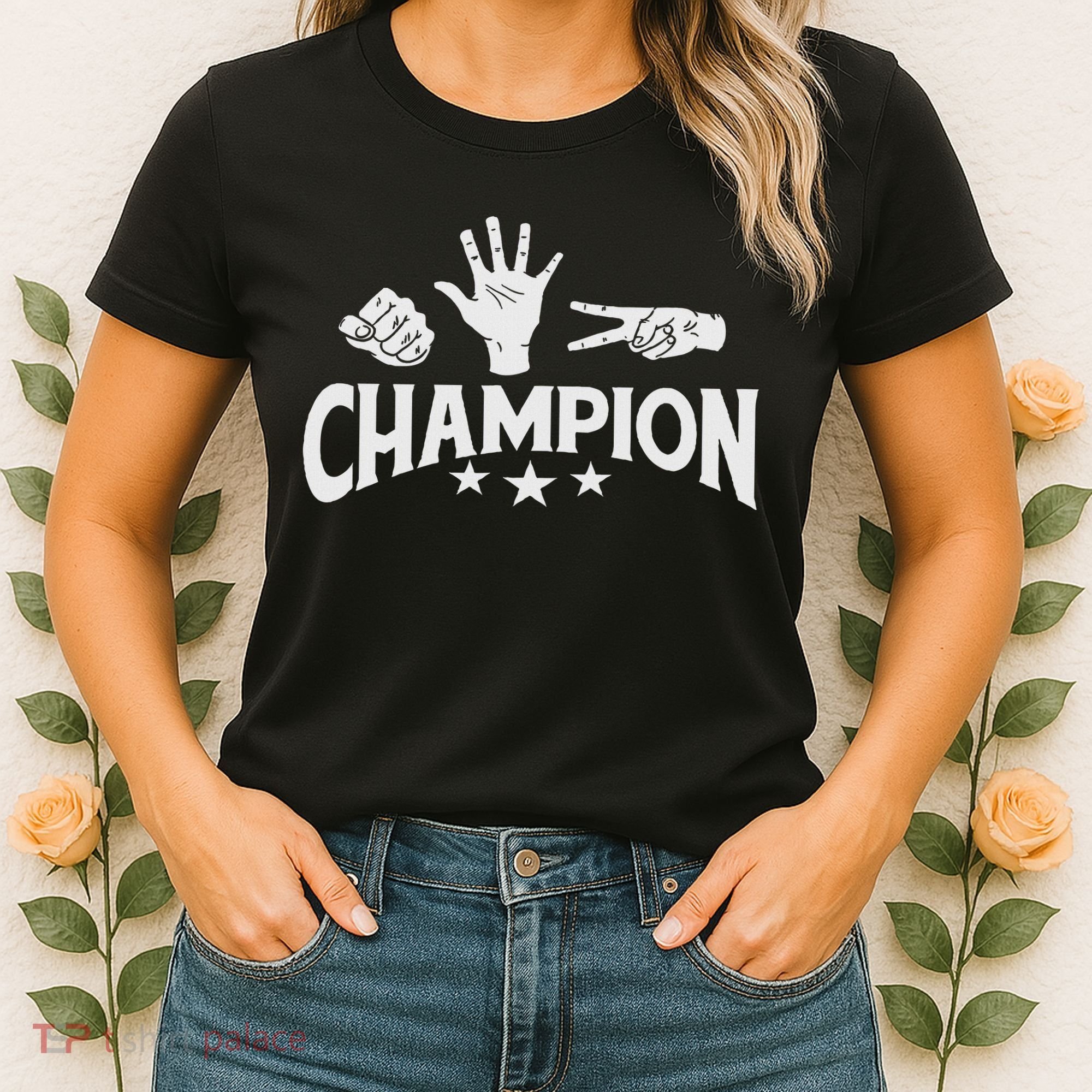 Rock Paper Scissors Champion Master Supreme Joke Novelty Women's T-Shirt
