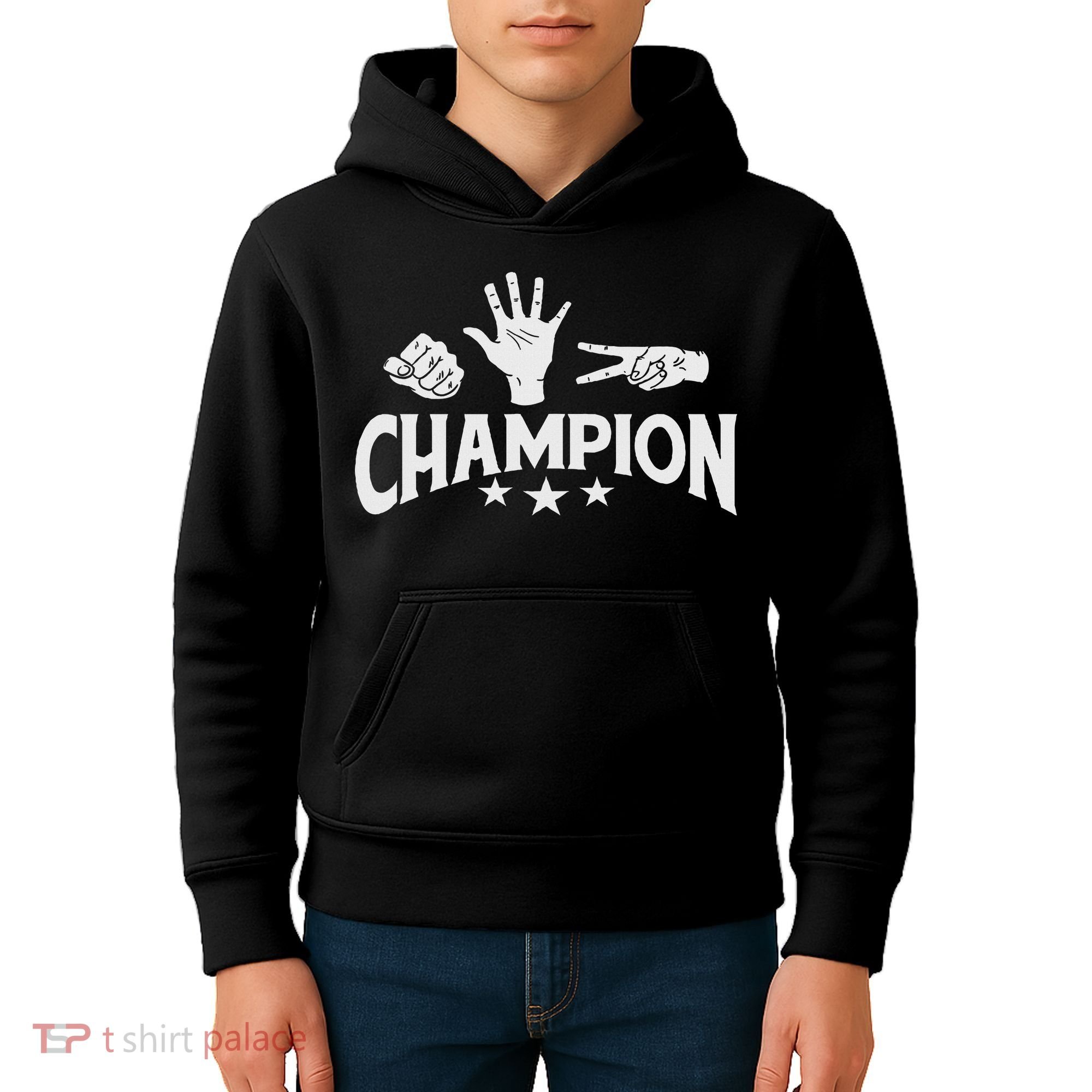 Rock Paper Scissors Champion Master Supreme Joke Novelty Kids Hoodie