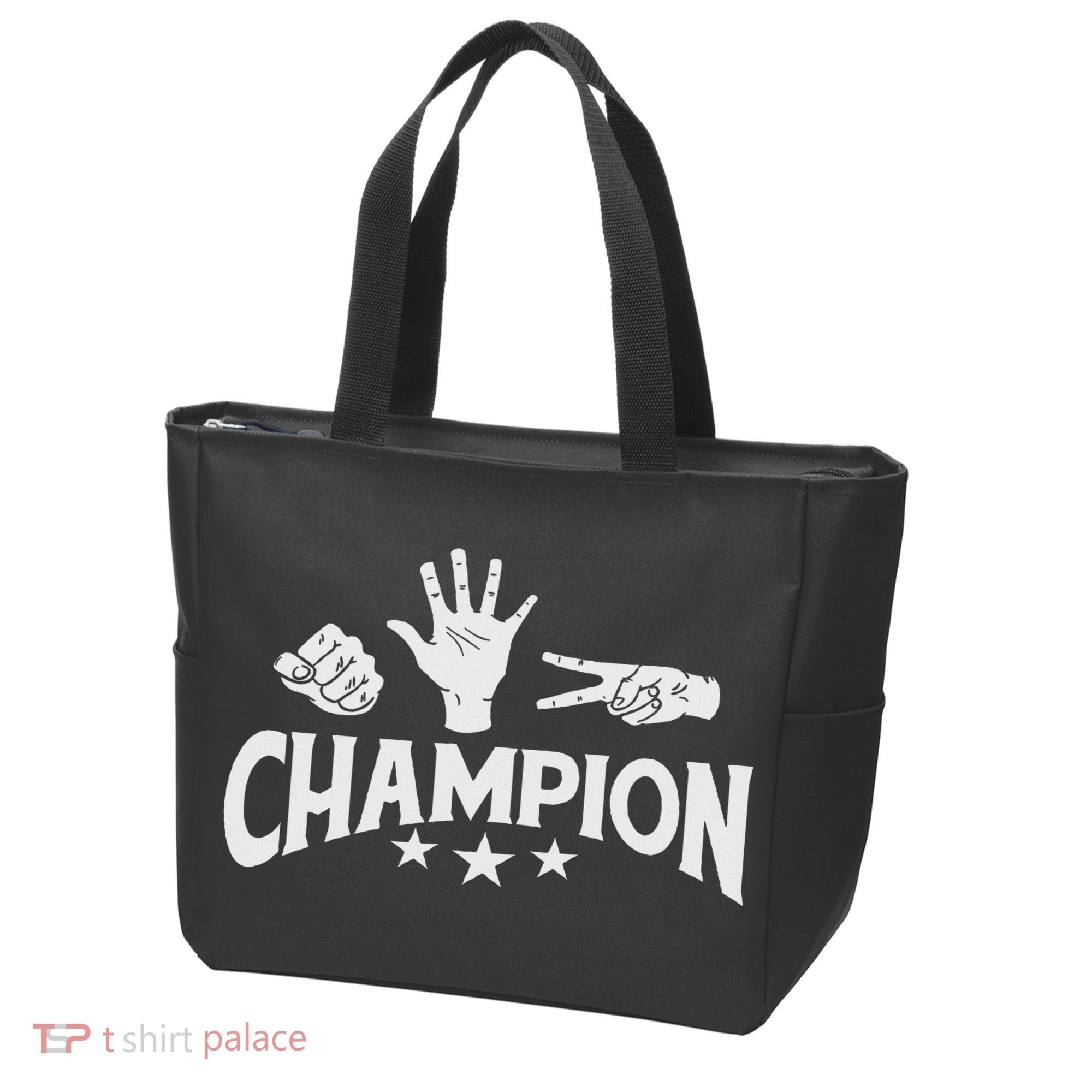Rock Paper Scissors Champion Master Supreme Joke Novelty Tote Bag