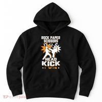Rock Paper Scissors Headkick Win Funny Taekwondo Karate Gift Hoodie thumb 0