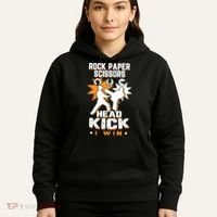 Rock Paper Scissors Headkick Win Funny Taekwondo Karate Gift Hoodie thumb 5