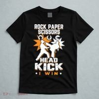 Rock Paper Scissors Headkick Win Funny Taekwondo Karate Gift T-Shirt thumb 5