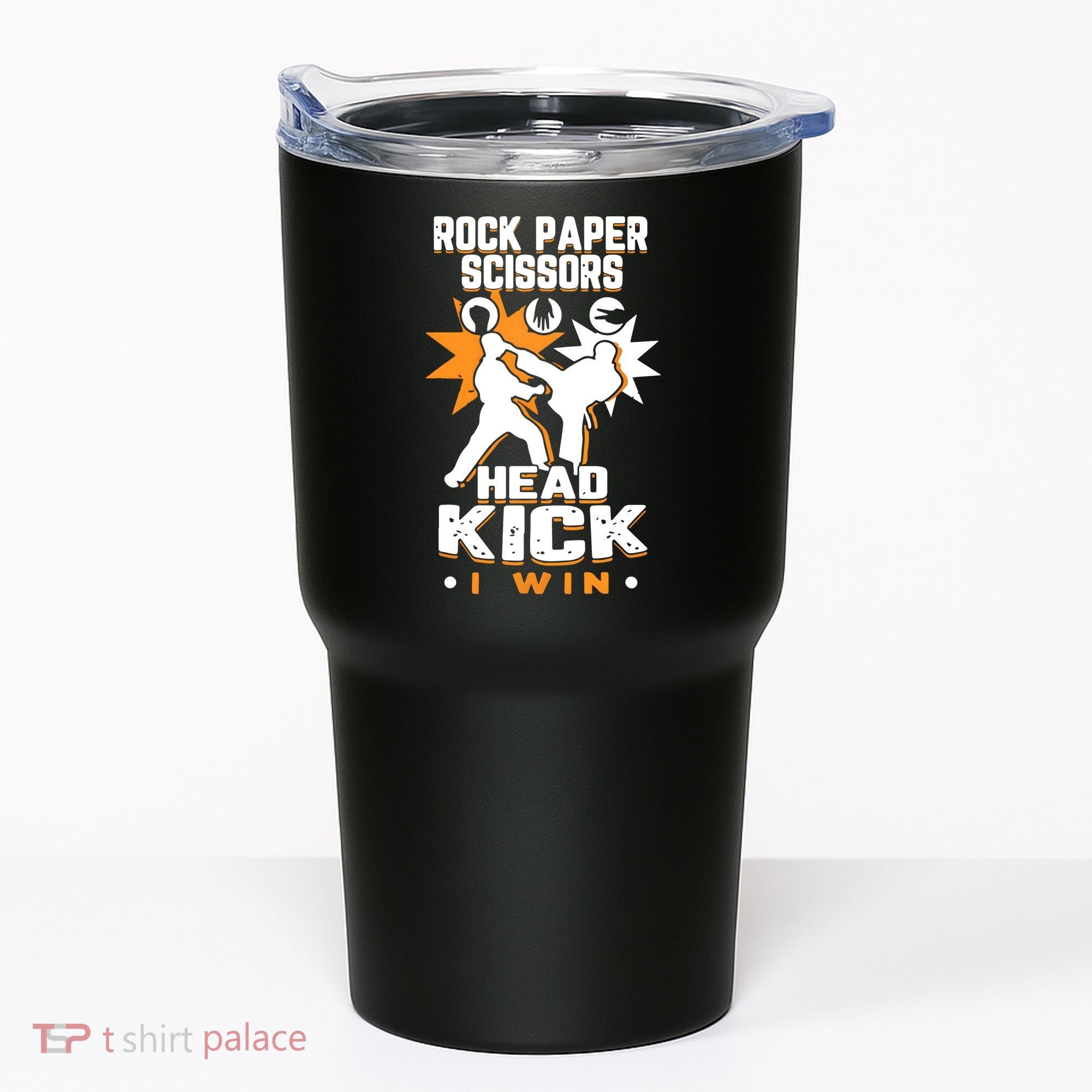 Rock Paper Scissors Headkick Win Funny Taekwondo Karate Gift Tumbler