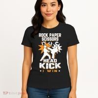 Rock Paper Scissors Headkick Win Funny Taekwondo Karate Gift Women's T-Shirt thumb 4
